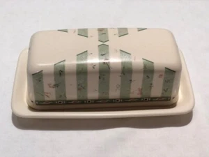 Pfaltzgraff Naturewood Covered Butter Dish Birdhouse Floral Made USA - Picture 1 of 12