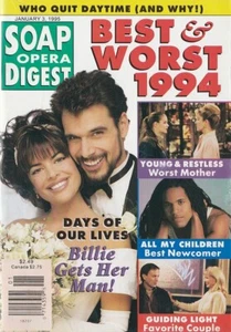 Soap Opera Digest Jan 3, 1995 BEST & WORST 1994-LISA RINNA-ROBERT KELKER KELLY - Picture 1 of 1