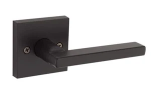 by Kwikset Halifax Lever Square Rose Dummy Function Iron Black US514 - Picture 1 of 4