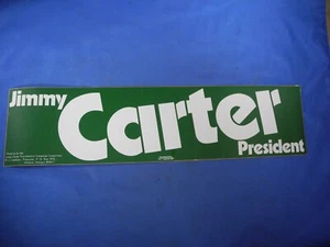 Jimmy Carter 76 Official President Bumper Sticker 14+ inch Presidential Campaign - Picture 1 of 8
