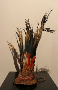 CONGO old small african headdress ancien coiffe africain WONGO africa kongo hat 