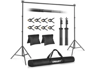 EMART Hintergrundständer 10' x 7', Foto-Fotostudio-verstellbar (brandneu!) - Bild 1 von 6