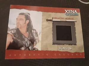 2001 Xena Season 6 BORIAS Costume Card R8 Rittenhouse Black Leather Variant - Picture 1 of 2