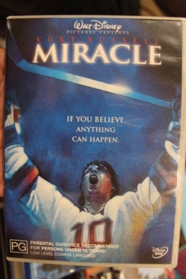WALT DISNEY'S MIRACLE RARE DELETED DVD REGION 4 ICE HOCKEY FILM KURT RUSSELL PAL - Image 1 of 3
