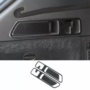 For Audi Q5 2018-2023 Carbon Fiber Steel Rear Door Trunk Hook Cover Trim 2PCS - Picture 1 of 6