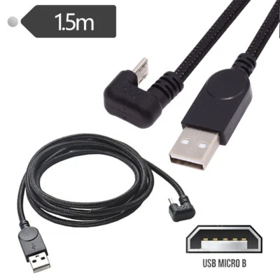 Cablecy USB2.0 Type-A to Micro USB 5Pin Male Power Data Cable Micro Opposite - Image 1 of 4