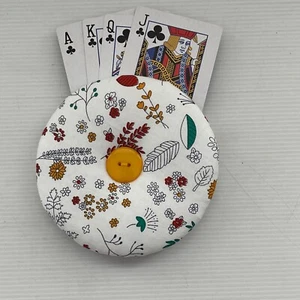 Handmade Floral Padded Playing Card Holder - Picture 1 of 3