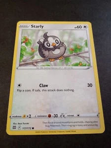 Pokemon Brilliant Stars Starly Common Card 117/172 NM - Picture 1 of 1