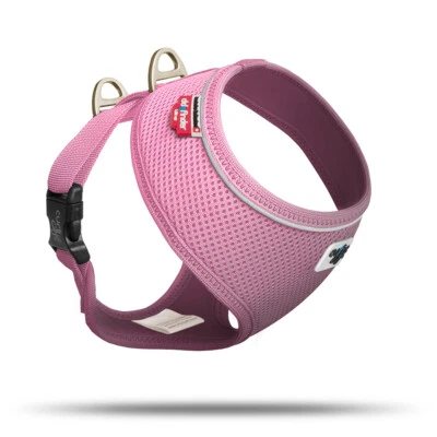 Curli Basic Geschirr Air-Mesh pink für kleine Hunde, verstellbar & atmungsaktiv