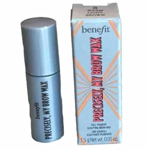 Benefit Cosmetics Precisely My Brow Wax #3 marrón claro cálido de lujo 0,05 oz - Imagen 1 de 1