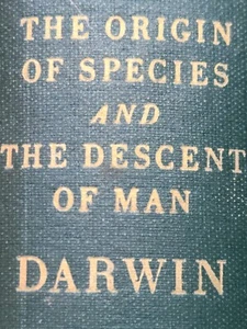 The Origin of Species and Descent of Man by Charles Darwin 1936 hc FIRST EDITION - Picture 1 of 9