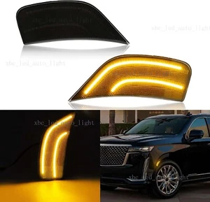 LED Side Marker Lights For 2021-up Cadillac Escalade Chevy Suburban GMC Yukon - Picture 1 of 7