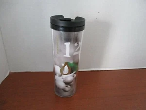 STARBUCKS COFFEE ~ 2012 Bicchiere da viaggio con coperchio ribaltabile isolato 16 oz ~ Verdure - Foto 1 di 4