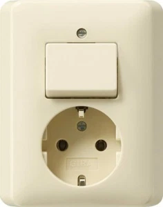 GIRA Kombination Schuko Steckdose-Wechselschalter 017601 UP Unterputz Schalter - Picture 1 of 1