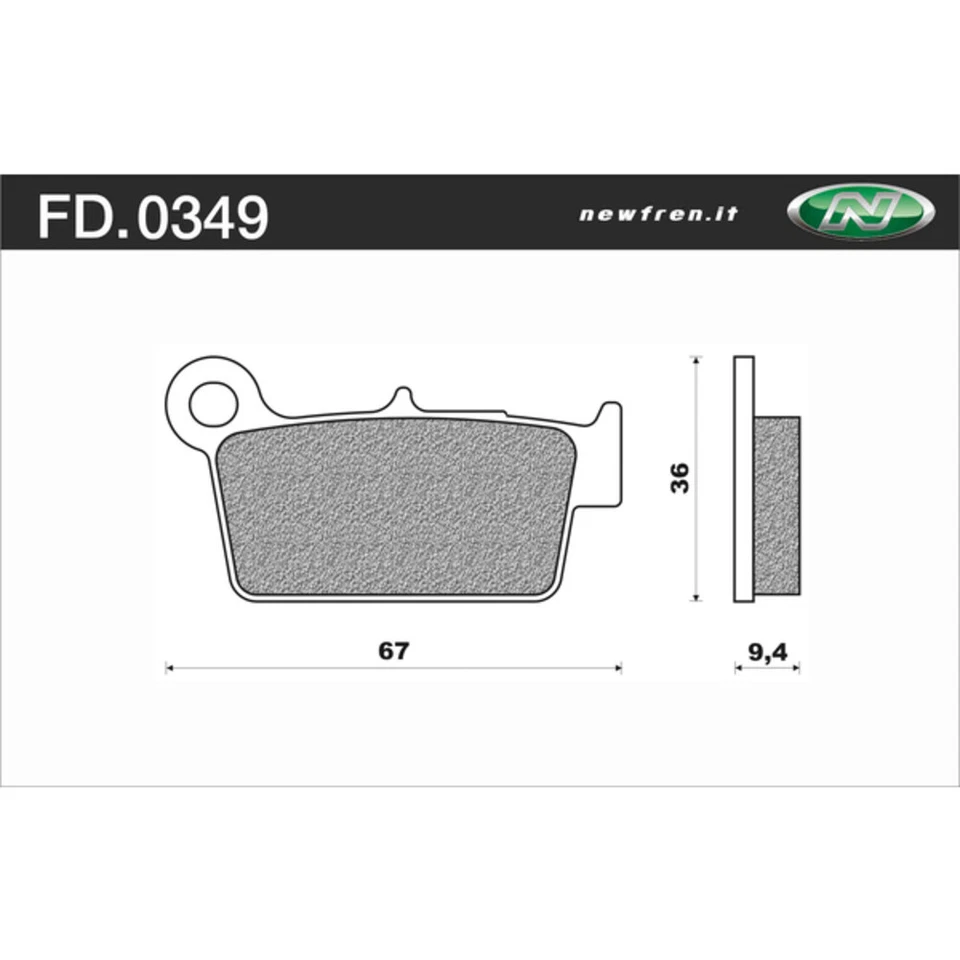 Newfren Rear Brake Pads for Beta RR 350 2012-2014 >Off Road Organic - Imagem 1 de 1