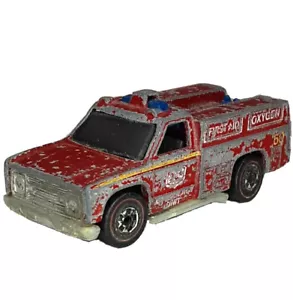 Hot Wheels Redline Emergency Squad Fire Truck 1974 Red Made In Hong Kong - Picture 1 of 9