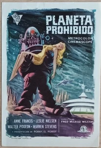 Forbidden Planet ORIGINAL Spain Hand '66 HERALD Robby the Robot & sexy Anne art - Picture 1 of 3