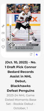 Upper Deck 2023-24 NHL Game Dated Moments - CONNOR BEDARD - Debut DIGITAL CARD
