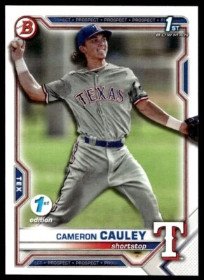 2021 Bowman 1st Edition Cameron Cauley G62 Texas Rangers #BD-192 - Image 1 of 2