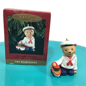 1993 Hallmark Keepsake Ornament Boy Bear Boat Sailor Abearnathy The Bearingers - Picture 1 of 12