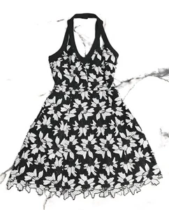 Rachel Roy 6 Dress Lace Black White Fit & Flare A-Line Dress $169 - Foto 1 di 6