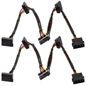 2x Molex 4-polig auf 4 Serial ATA SATA 2 II SATA2 15-polig HDD Netzteil Kabel - Bild 1 von 5