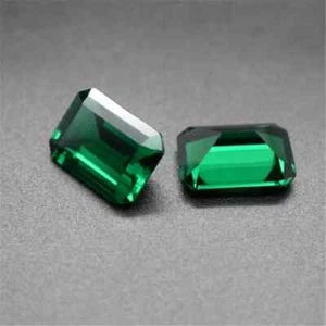 Natural 13x10 MM Green Colombian Emerald Certified Cut Pair Loose Gemstone - Picture 1 of 5