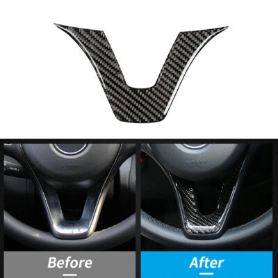 For Mercedes Benz C Glc W205 X253 Car Steering Wheel Carbon Fiber Cover Trim — 第 1/4 张图片