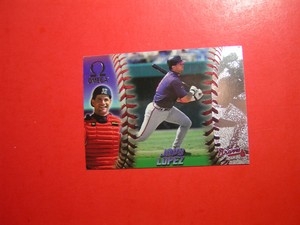 1998 Pacific Omega Baseball card. Javy Lopez 22