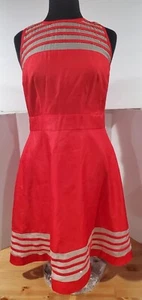 Taylor Women Fit & Flare Red Dress Size 10 - Picture 1 of 10
