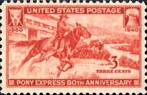 US #894 MNH 1940 Pony Express Horse Rider - Picture 1 of 1