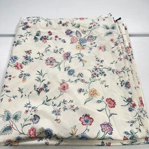 laura ashley flat sheet queen blue floral blend shabby cottage french country - Picture 1 of 8
