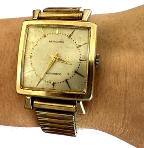 Rare Vintage Hamilton 661 Swiss Automatic Men's Watch 10K Gold Filled 17j Runs - Picture 1 of 18