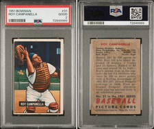 1951 Bowman #31 Roy Campanella PSA 2 HOF Brooklyn Dodgers Baseball Card