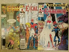Excalibur, lot of 3: #7-9. Marvel Comics, 1989. AS IS