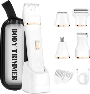 Bikini Trimmer for Women, Waterproof Electric Razors for Women Pubic Hair, 5-in- - Picture 1 of 7