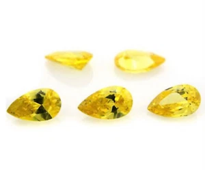 Cubic Zirconia Pear Faceted AAA CZ Loose Stones 10 Colors (4x3mm - 18x13mm) - Picture 1 of 10