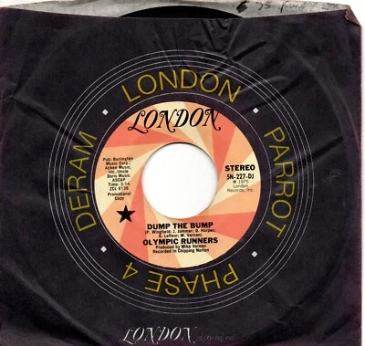 Olympic Runners: Dump the bump/Mono and stereo:US London:1975:DJ - Image 1 of 2