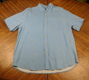 Nat Nast Hemd Herren LRG Blau Seidenmischung Jacquard Cocktail Martini Retro Bowling - Bild 1 von 15