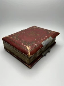 1800er - Anfang 1900 volles Fotoalbum antik Vintage Bilder gruselig unheimlich Leder - Bild 1 von 16