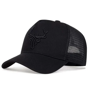 Unisex Animal Antlers Embroidery Baseball Net Caps Spring and Summer Outdoor - Picture 1 of 15