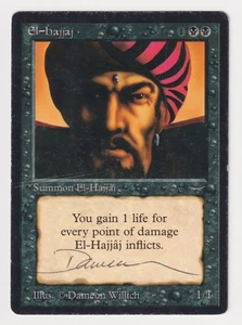Signed El-Hajjaj HP Arabian Nights Artist Dameon Willich 1993 MTG Magic Rare! - Picture 1 of 2