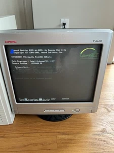 Vtg Compaq Monitor Desktop Computer Intel Windows Parts Gaming Fs7600 2006 - Photo 1/10