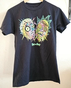 Rick And Morty Unisex T-Shirt Small S Grafikdesign Schwarz Kurzarm Baumwolle - Bild 1 von 4