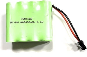 9.6V 2400mAh Ni-MH AA Rechargeable Battery with SM-2P 2P Plug for RC car truck - Picture 1 of 7