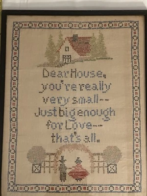 复古十字绣针绣取样器 - ~ 1920 年代 - 罕见发现 — 第 1/4 张图片