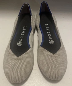 Rothy's Scarpe Donna Taglia 6,5 Beige The Flat Knit Ballerine Lavabili Eco Boho - Foto 1 di 10
