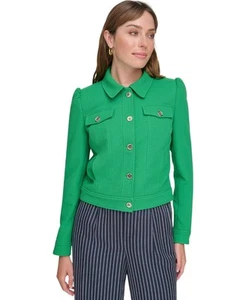 Tommy Hilfiger Women's Long-Sleeve Button-Front Jacket - Picture 1 of 17