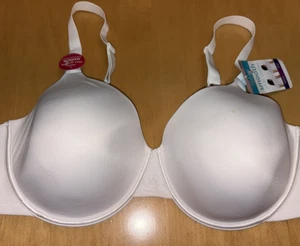 VANITY FAIR RADIANT White Underwire Smooth  seamless Bra Sz 44D NWT - Picture 1 of 5