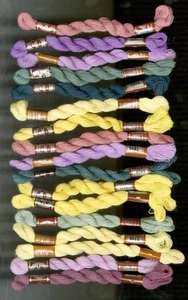 Vintage DMC Wool Embroidery Floss BRODER MEDICIS Lot of 17 Skeins 27.3yd 25m - Picture 1 of 3